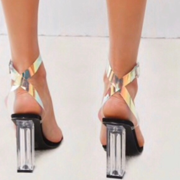 NIB!! Cape Robbin Mercy Iridescent Heels, Black - Picture 2 of 8